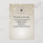 Silver Gold snewflakes winterbruiloft — Details ka Informatiekaartje (Voorkant)