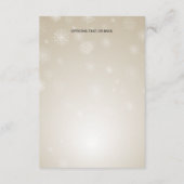 Silver Gold snewflakes winterbruiloft — Details ka Informatiekaartje (Achterkant)