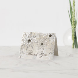 Silver Gold Snow vrijgezellenfeest Hartelijk dank Bedankkaart