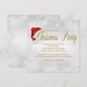 Silver Gold Snowflake Kerstfeest Kaart (Voorkant / Achterkant)