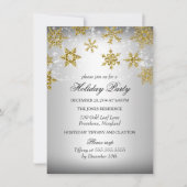 Silver & Gold Snowflake kerstfeestdag Kaart (Voorkant)