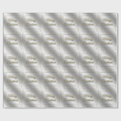 Silver Gold Snowflake-kerstpapier voor kerstwapper Cadeaupapier (Vlak)