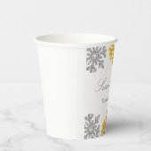 Silver Gold Snowflake Winter Sweet 16 Papieren Bekers (Rechts)