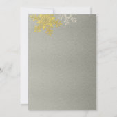 Silver Gold Snowflake Winter Weddenschap Kaart (Achterkant)