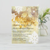 Silver Gold Snowflakes kerstfeest-uitnodiging Kaart (Staand voorkant)