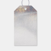 Silver Gold Sparkle Waterverf bruiloft dank u Cadeaulabel (Achterkant)