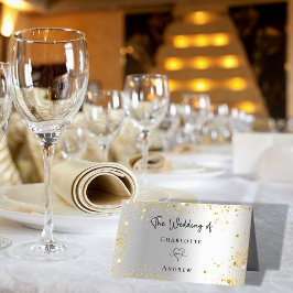 Silver Gold sparkles bruiloft Plaatskaartje