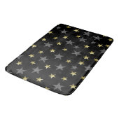 Silver & Gold Stars Black Hollywood Star Glam Badmat (Gekanteld)