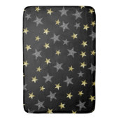 Silver & Gold Stars Black Hollywood Star Glam Badmat (Voorkant Verticaal)