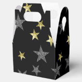 Silver & Gold Stars Black Hollywood Star Party Bedankdoosjes (Geopend)