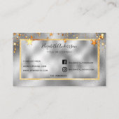 Silver Gold sterren elegante schoonheidssalon Visitekaartje (Achterkant)