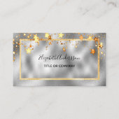 Silver Gold sterren elegante schoonheidssalon Visitekaartje (Voorkant)
