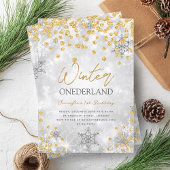 Silver Gold Winter ONEDERLAND Sparkle 1e verjaarda Kaart