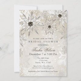 Silver Gold Winter Vrijgezellenfeest Invite Kaart