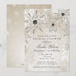 Silver Gold Winter Vrijgezellenfeest Invite Kaart