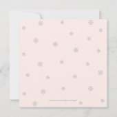 Silver & Gold Winter Wonderland Meisje Baby shower Kaart (Achterkant)