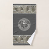 Silver Gorgon - Medusa Gast / Geschenk Grijs Bad Handdoek (Handdoek)