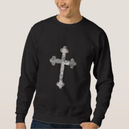 Silver Gothic Cross Mannen Sweatshirt