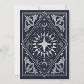 Silver Gothic Elegant Tarot Kaart Wedding (Achterkant)