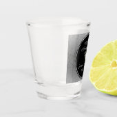 Silver Gradient Damask Pattern Jubileum Shot Glas (Links)