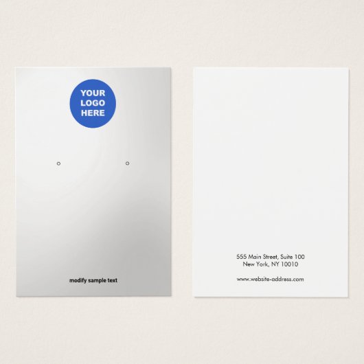 Silver Gradient Logo toevoegen waarmee de Kaart va (Voorkant /achterkant)