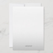 Silver Gradient Nieuwe Baby Foto Geboorte Aankondi Aankondiging (Achterkant)