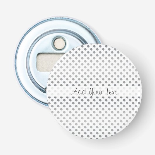 Silver Gradient Polka Dots van Shirley Taylor Button Flesopener (Voorkant)