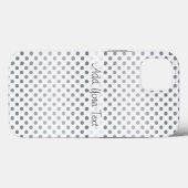 Silver Gradient Polka Dots van Shirley Taylor Case-Mate iPhone Case (Achterkant (horizontaal))