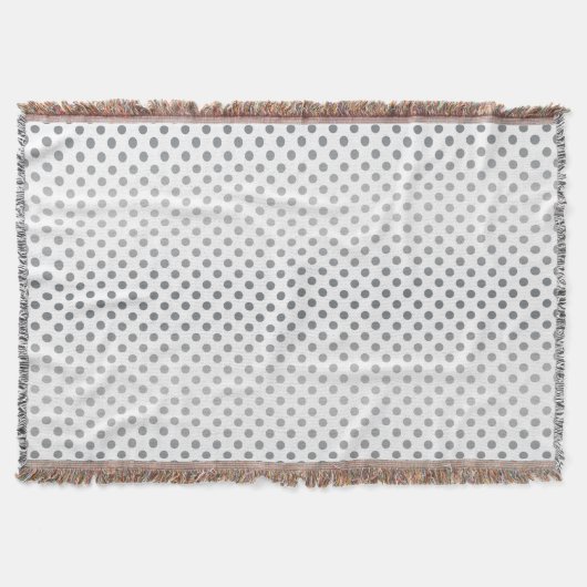 Silver Gradient Polka Dots van Shirley Taylor Deken (Voorkant)