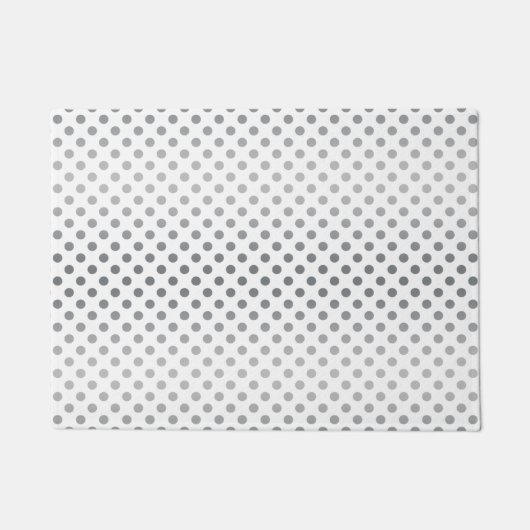 Silver Gradient Polka Dots van Shirley Taylor Deurmat (Voorkant)
