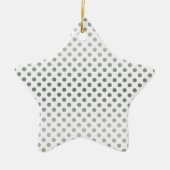 Silver Gradient Polka Dots van Shirley Taylor Keramisch Ornament (Voorkant)
