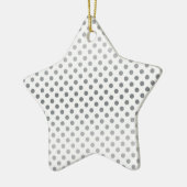 Silver Gradient Polka Dots van Shirley Taylor Keramisch Ornament (Links)
