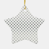 Silver Gradient Polka Dots van Shirley Taylor Keramisch Ornament (Achterkant)