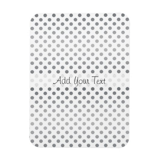 Silver Gradient Polka Dots van Shirley Taylor Magneet (Verticaal)
