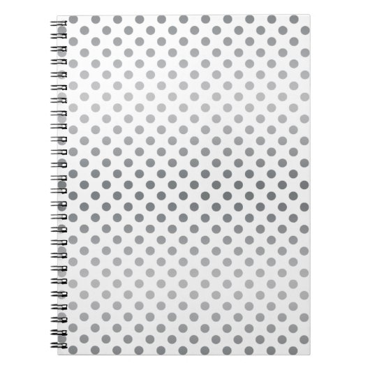 Silver Gradient Polka Dots van Shirley Taylor Notitieboek (Voorkant)