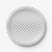 Silver Gradient Polka Dots van Shirley Taylor Papieren Bordje (Voorkant)
