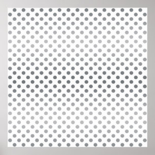 Silver Gradient Polka Dots van Shirley Taylor Poster