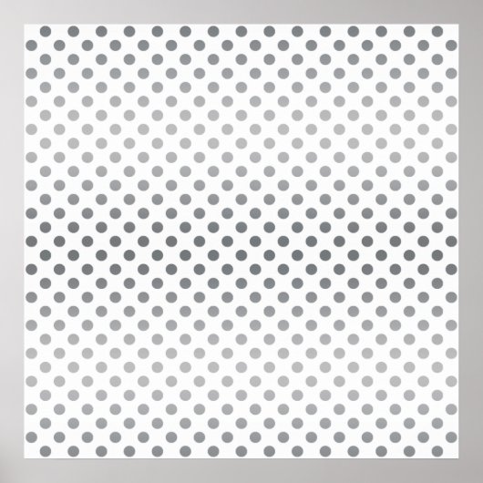 Silver Gradient Polka Dots van Shirley Taylor Poster (Voorkant)