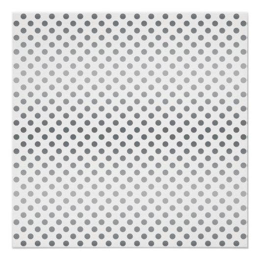 Silver Gradient Polka Dots van Shirley Taylor Poster (Voorkant)