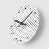 Silver Gradient Polka Dots van Shirley Taylor Ronde Klok (Hoek)