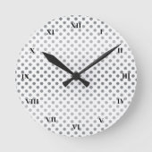 Silver Gradient Polka Dots van Shirley Taylor Ronde Klok (Voorkant)