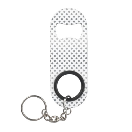 Silver Gradient Polka Dots van Shirley Taylor Sleutelhanger Flessenopener (Voorkant)