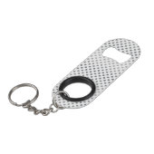 Silver Gradient Polka Dots van Shirley Taylor Sleutelhanger Flessenopener (Voorkant Gekanteld)