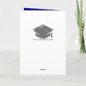 Silver graduate cap - Congrats in French Kaart (Achterkant)