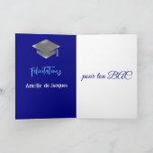 Silver graduate cap - Congrats in French Kaart (Binnen)