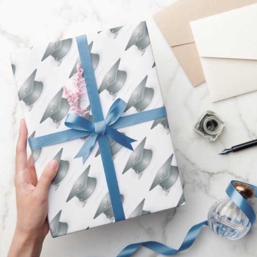 Silver Graduation Cap Cadeaupapier (Geschenken)