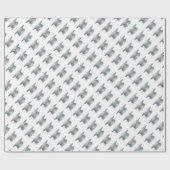 Silver Graduation Cap Cadeaupapier (Vlak)