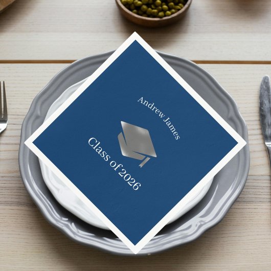 Silver Graduation Cap -Class of 2026= no2 Servet