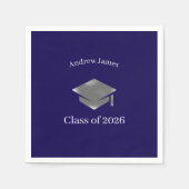  Silver Graduation Cap -Class of 2026 Servet (Voorkant)