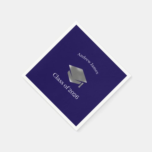  Silver Graduation Cap -Class of 2026 Servet (Hoek)
